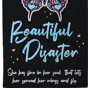 Beautiful disaster plush beach towel butterflies,fight club, LAST TOWEL!!